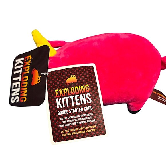 Exploding Kittens Hot Pink Pig-A-Corn 2019 Collectible 11" Plush with Bonus Card - Picture 8 of 9